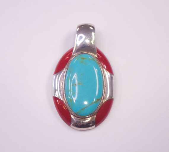 Blue and Red Stone Pendant - image 4