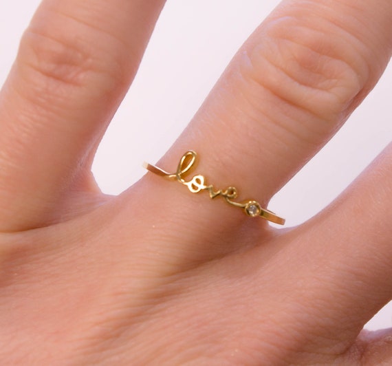 Gold Platted "Love" Band - image 1