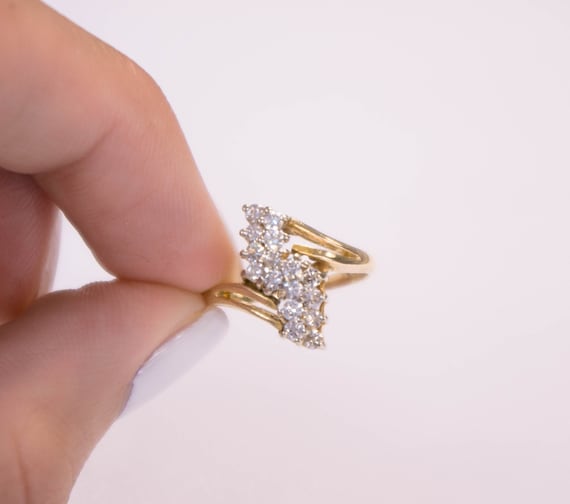 14K Diamond Cluster Ring View 5