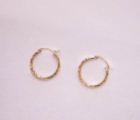 10k Textured Hoops - image 1