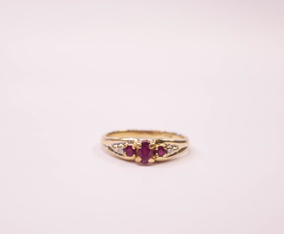 10K Ruby and Diamond Ring - image 4