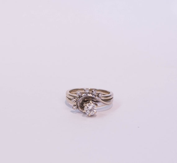 14K Diamond Engagement Ring - image 4