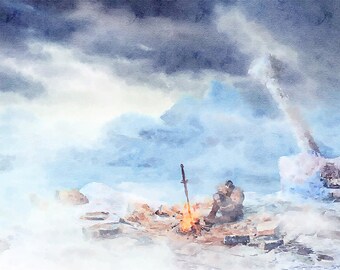 watercolor poster etsy