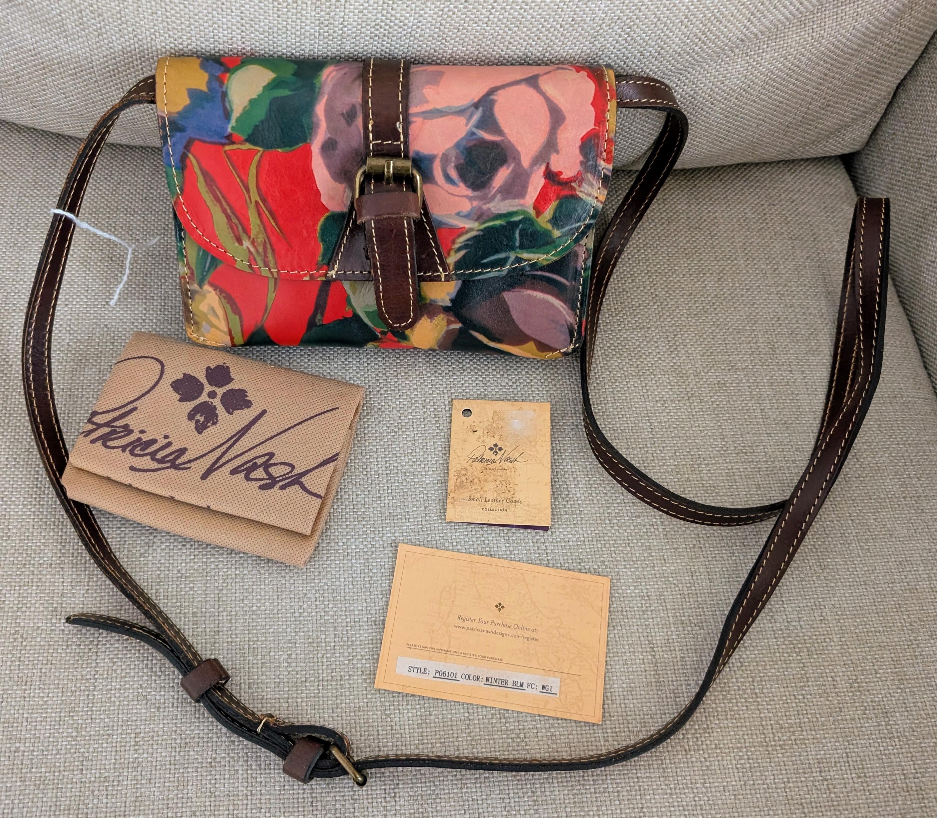 Nash Handbags Patricia Nash Pisticci Pisticci Flapover Crossbody Bag  Chainlink Leather