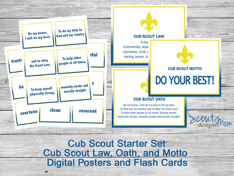 Novice Fixed for Clean CUB SCOUTS, Master Cub Scout Regulation, Oath, Motto quickly with Flashcards and Posters, Necessary for Bobcat Rank, Electronic Data files photograph regarding Cub Scout Oath Printable referred to as Beginner Fastened for Contemporary CUB SCOUTS, Discover Cub Scout Legislation, Oath, Motto simply with Flashcards and Posters, Expected for Bobcat Rank, Electronic Data files