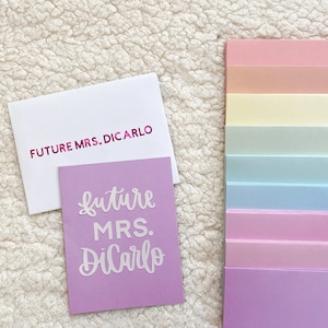 Custom Future Mrs. Card | Hand Lettered | Personalized | Bridal Shower ...