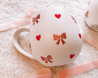 Valentine Bow Heart Mug