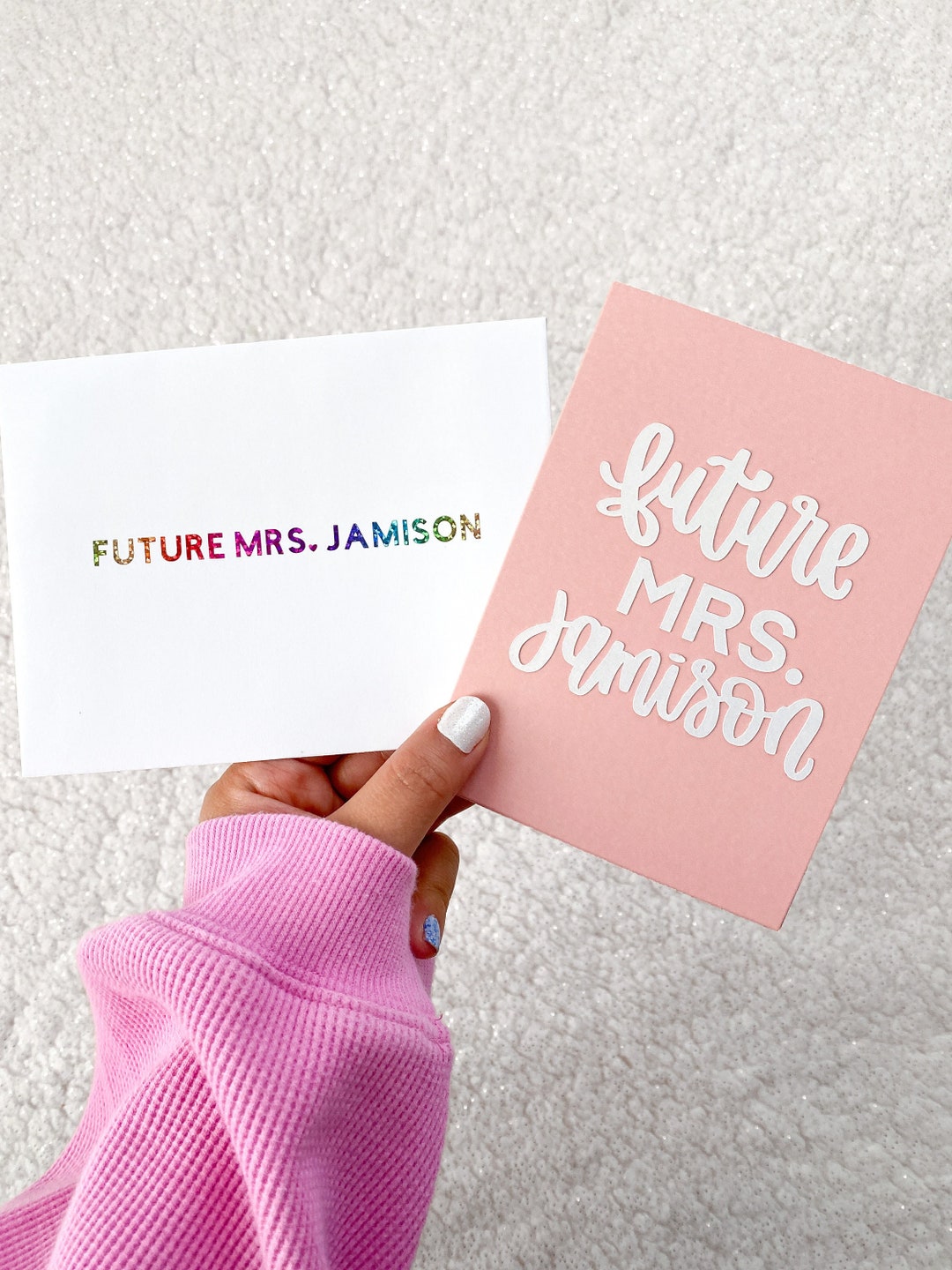 Custom Future Mrs. Card | Hand Lettered | Personalized | Bridal Shower ...