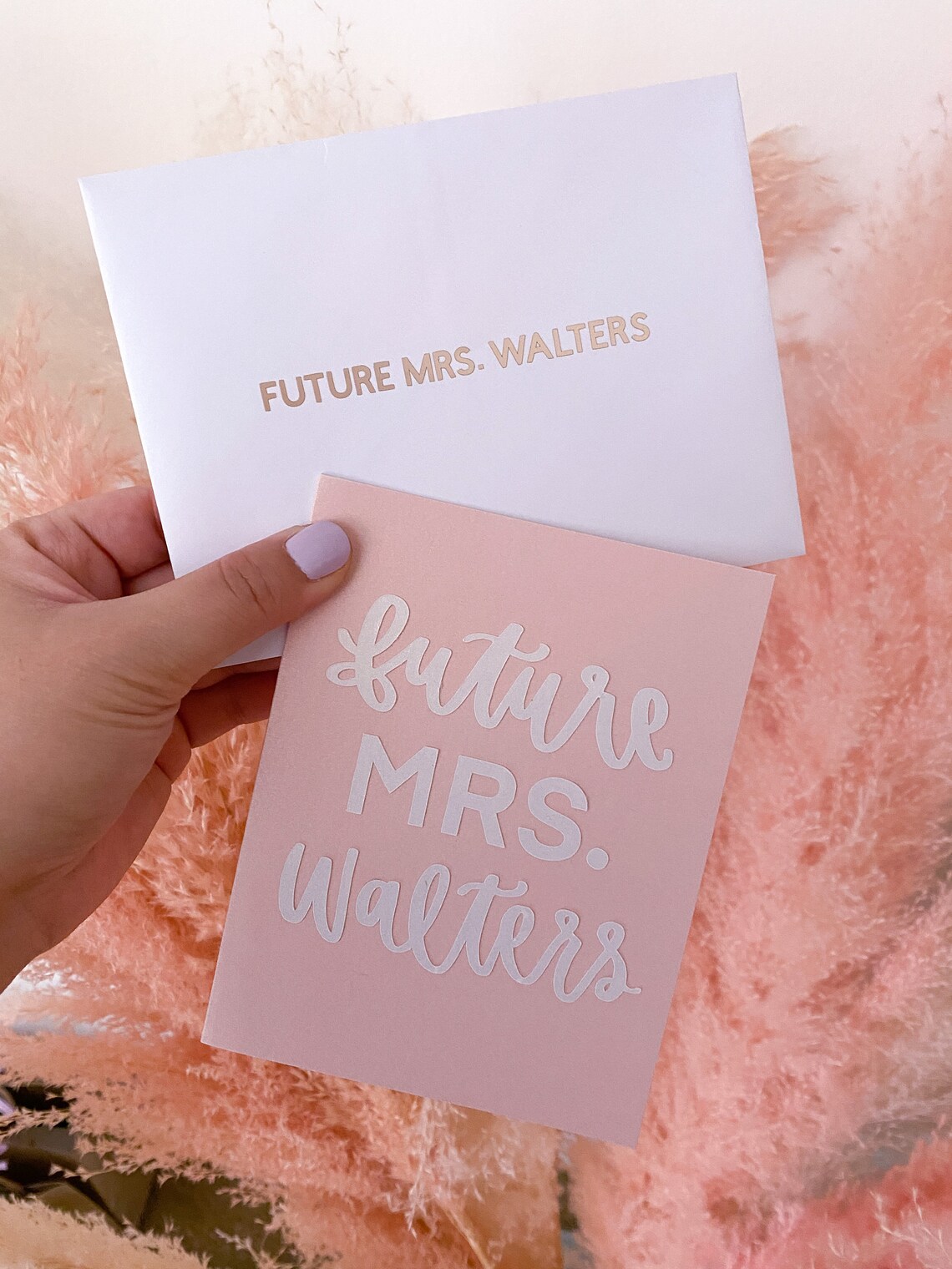 Custom Future Mrs. Card Hand lettered Personalized | Etsy