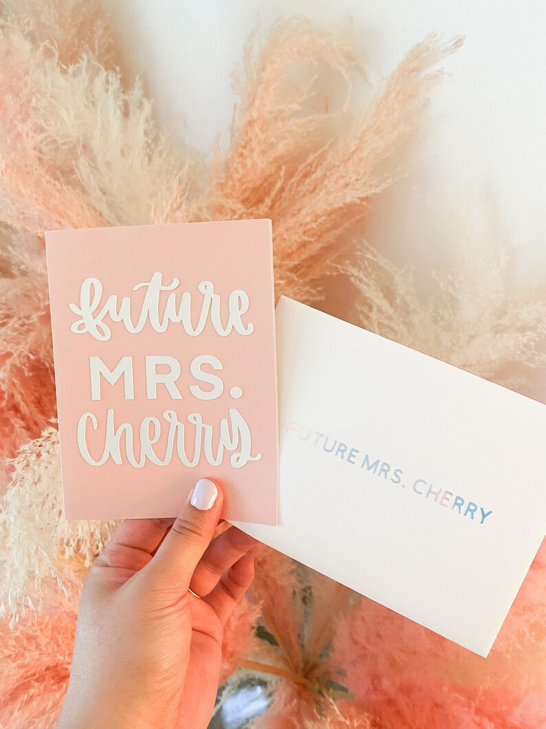 Custom Future Mrs. Card Hand Lettered Personalized - Etsy