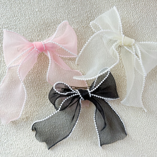 Pearl Hair Bow