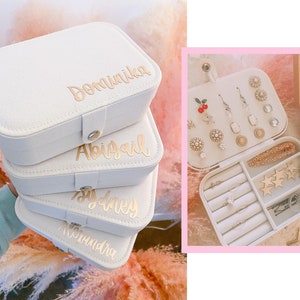 Custom Travel Jewelry Box | Wedding | Mrs. | Personalized | Hand Lettered | Calligraphy