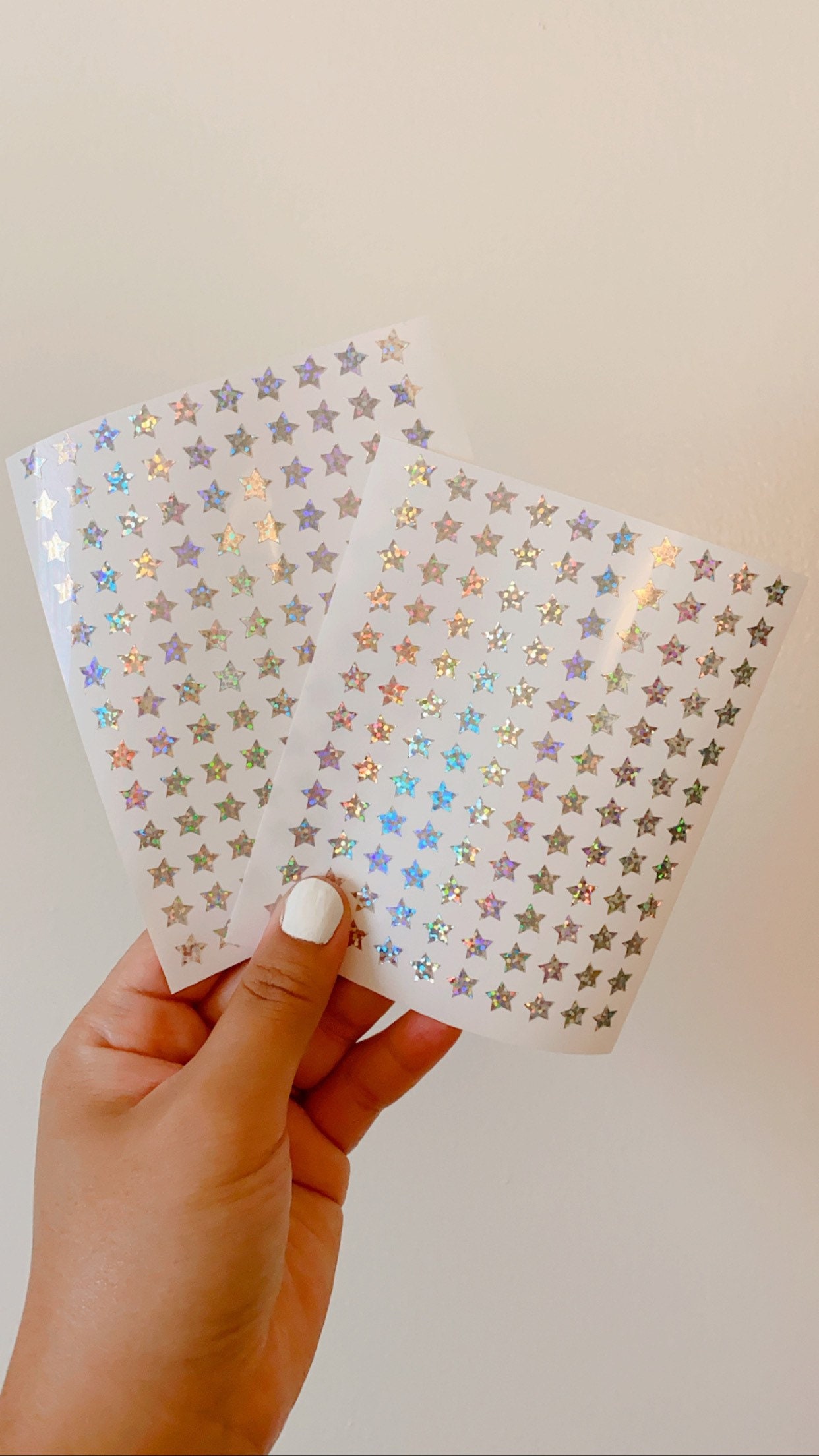 4mm Holographic Star Stickers Tiny Stars Stickers Vinyl Holo 