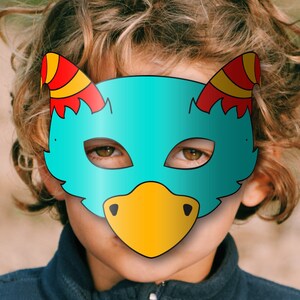 Monster #4 Mask Printable, Paper DIY for Kids and Adults. PDF Template ...
