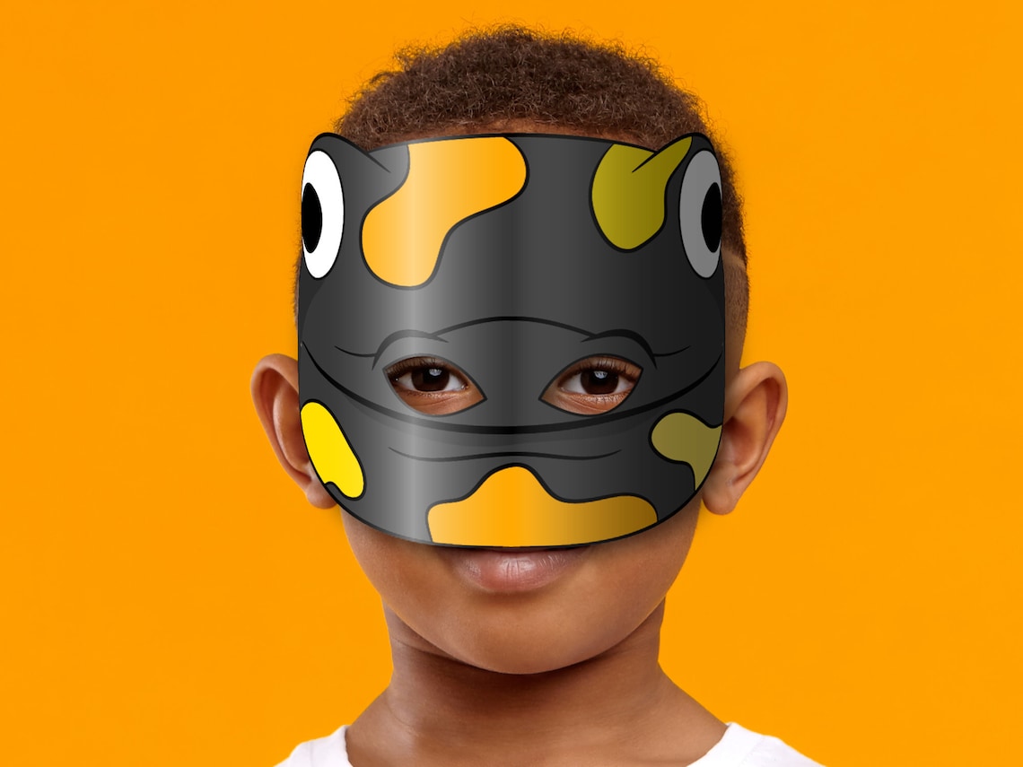 Salamander Mask Printable, Paper DIY for Kids and Adults. PDF Template ...