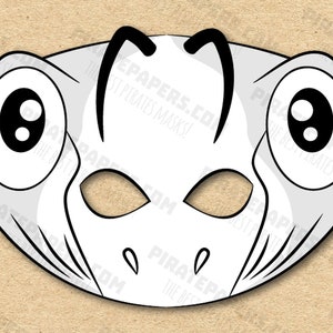 Heuschrecke Maske druckbare Färbung, Papier DIY für Kinder und Erwachsene. PDF Vorlage. Sofort Download. Geburtstage, Halloween, Party, Kostüme.