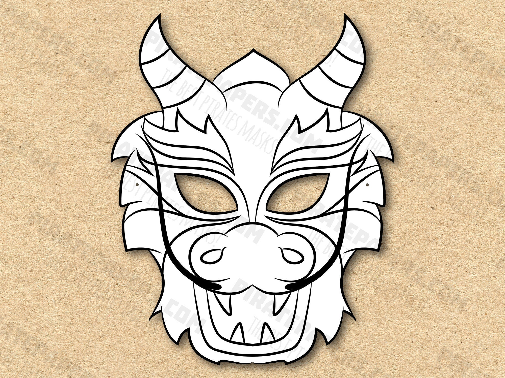 Chinese Dragon Mask Template Chinese Dragon Mask Template