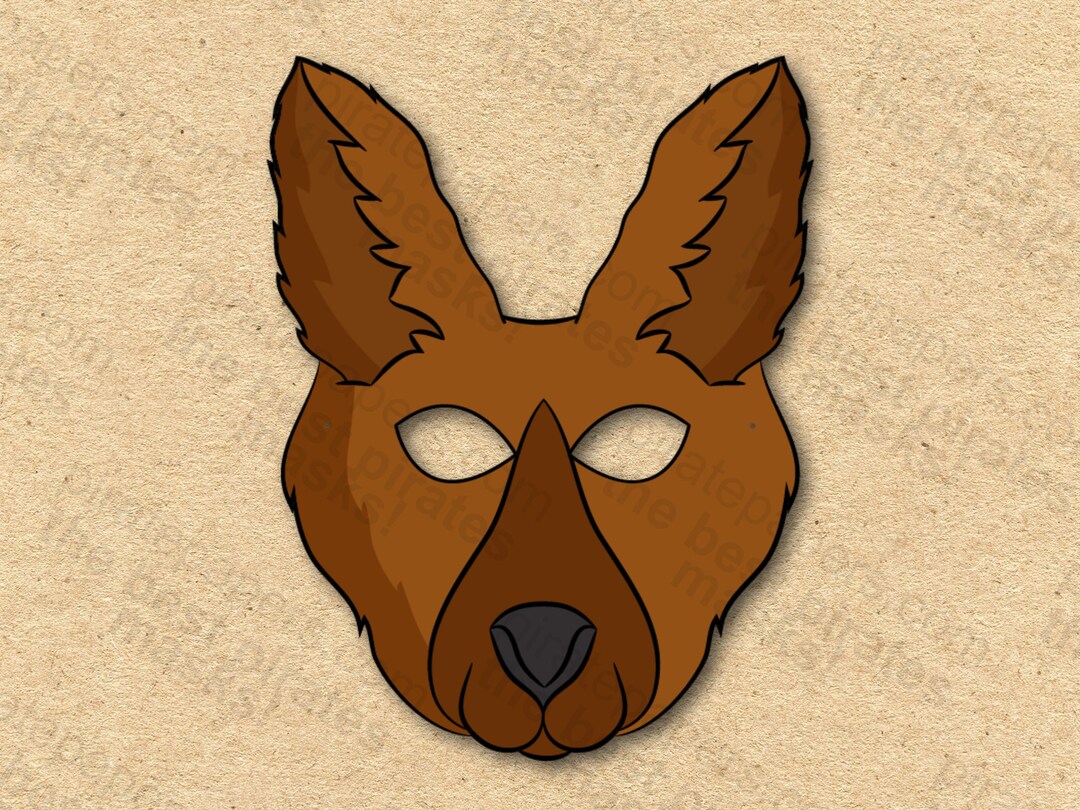 Kangaroo Mask Printable Paper DIY for Kids and Adults. PDF Etsy