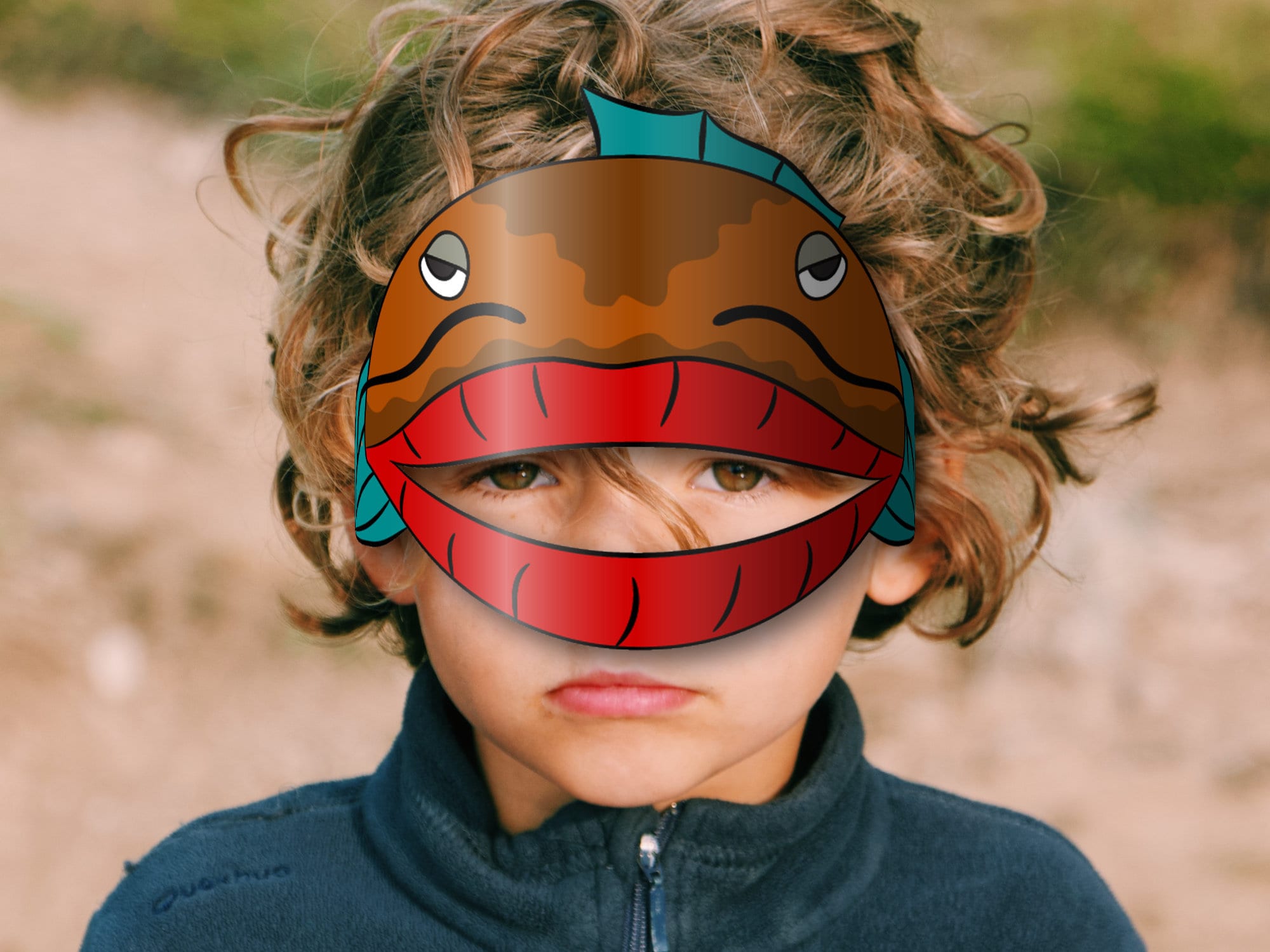 Catfish Mask Printable, Paper DIY for Kids and Adults. PDF Template. Instant Download. for