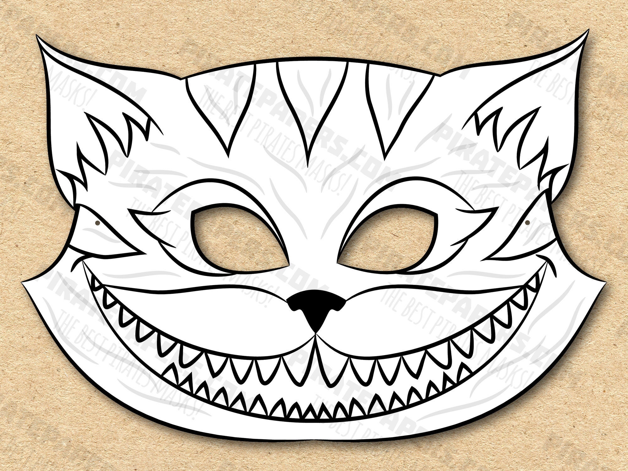 Alice In Wonderland Masks Printable Coloring Alice White Rabbit Cheshire Cat Queen Of Hearts