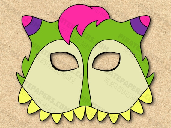 Monster #2 Mask Printable, Paper DIY for Kids and Adults. PDF