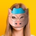 Pig 3 Mask Printable the Three Little Pigs, Paper DIY for Kids and ...