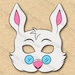 White Rabbit Mask Printable alice in Wonderland, Paper DIY for Kids and ...