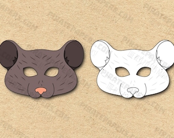 DIY Mouse Mask Template: Paper Craft Cosplay (PDF Pattern) - Etsy Canada