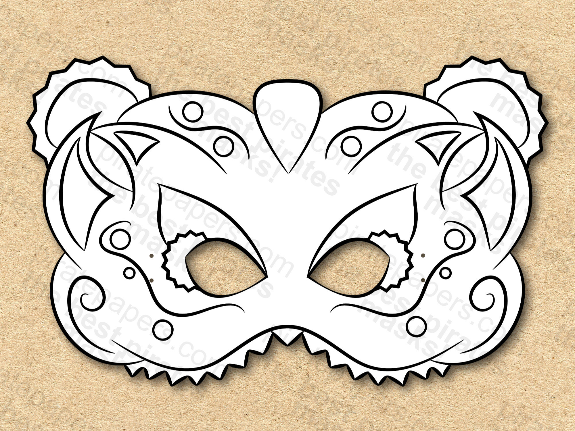 Fairy 2 Mask Printable Coloring Paper DIY for Kids and - Etsy