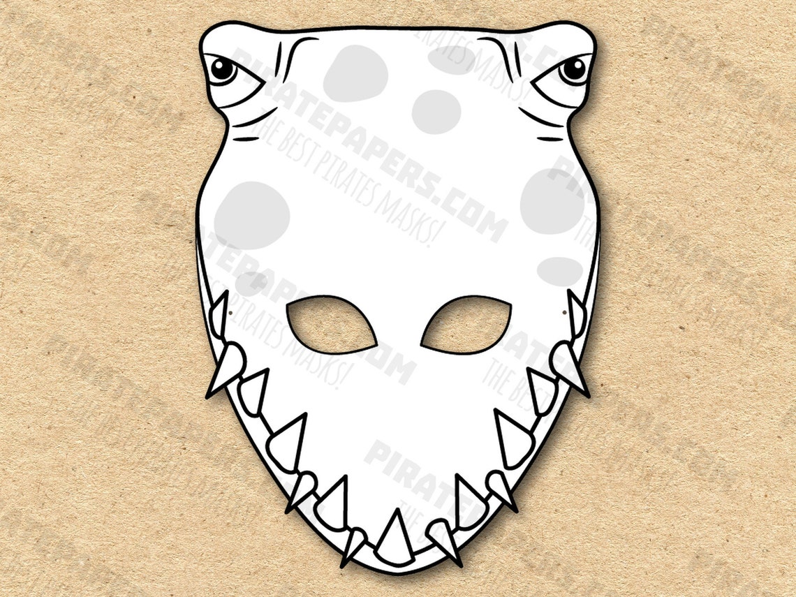Dinosaurs 2 Masks Printable Coloring, Pteranodon, Amphicoelias