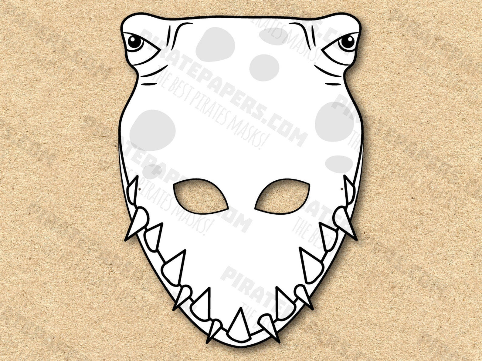 Dinosaurs 2 Masks Printable Coloring, Pteranodon, Amphicoelias ...