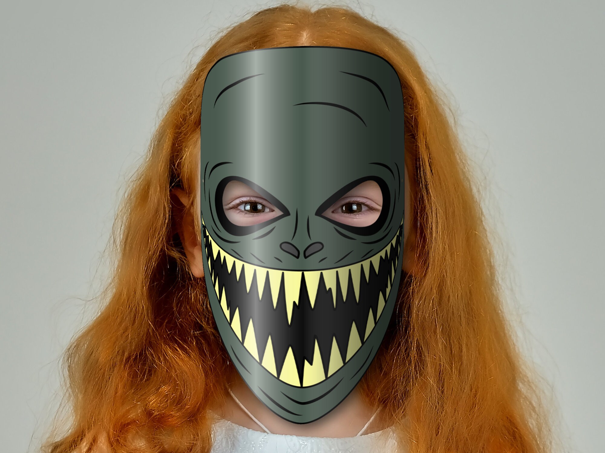 5 Maschere Mezza Faccia Halloween – PVC Leggero, Design Pipistrello Per Costumi E Feste - 2