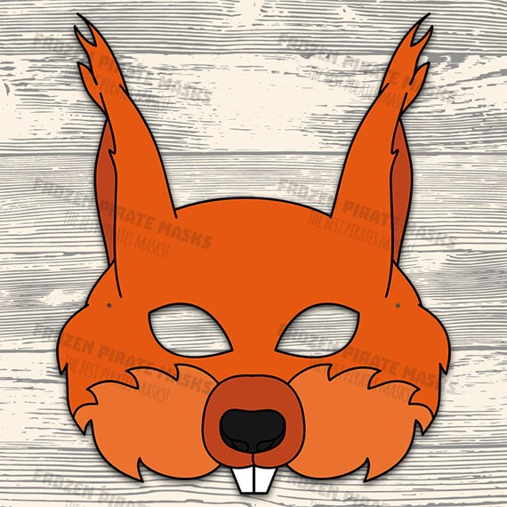 Squirrel Printable Mask - Etsy