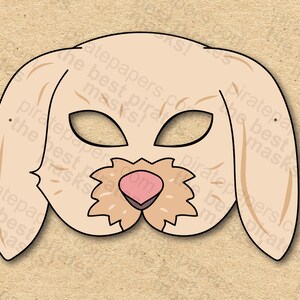 Rabbit Mask Printable Paper DIY for Kids and Adults. PDF - Etsy
