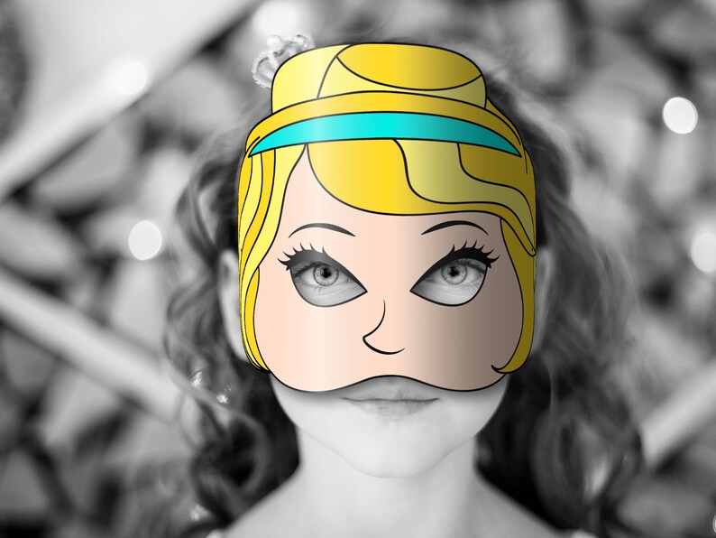 Cinderella Mask Printable Paper DIY for Kids and Adults. PDF - Etsy