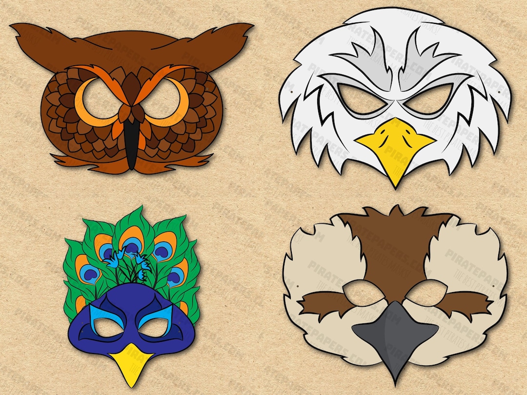 birds-masks-printable-owl-peacock-eagle-kookaburra-paper-diy-for-kids-and-adults-pdf-template-instant-download-halloween-birthdays-etsy