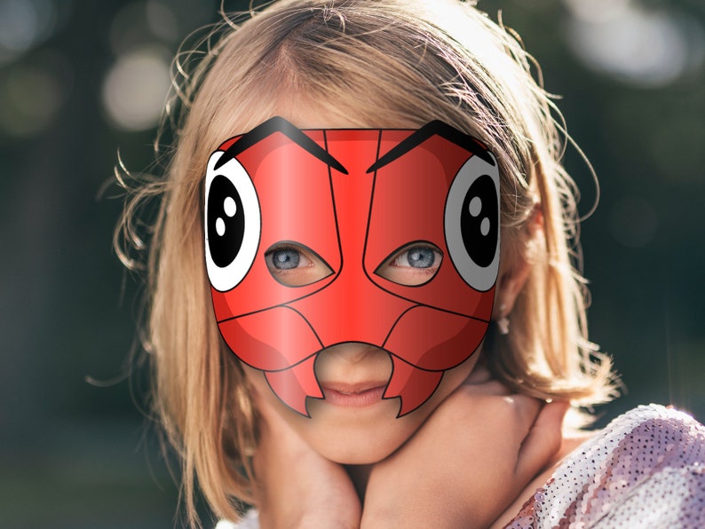 Ant Masks Printable Color Coloring, Paper DIY for Kids and Adults. PDF ...