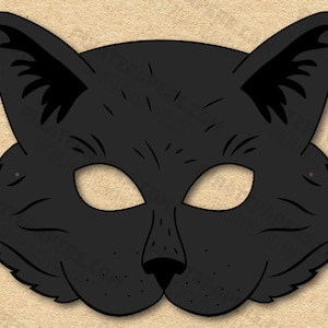 Cat Mask Printable, Paper DIY For Kids And Adults. PDF Template. Instant Download. For Birthdays, Halloween, Party, Costumes.