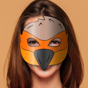 Bird Mask Printable, Paper DIY for Kids and Adults. PDF Template ...