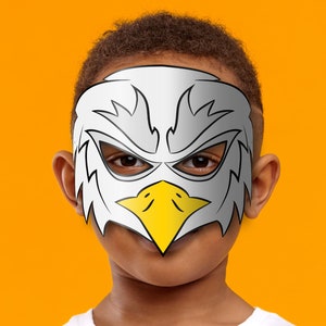 Eagle Mask Printable, Paper DIY for Kids and Adults. PDF Template ...
