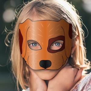 Dog Mask Printable, Paper DIY for Kids and Adults. PDF Template ...