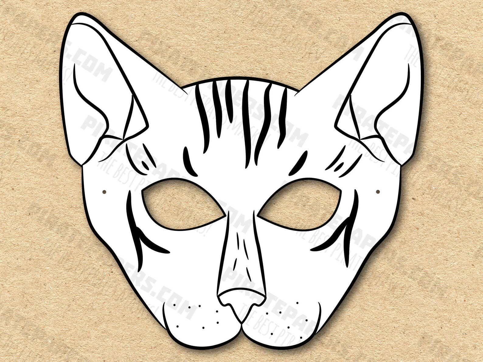 Cat Oriental Mask Printable Coloring Breed, Paper DIY for Kids and ...
