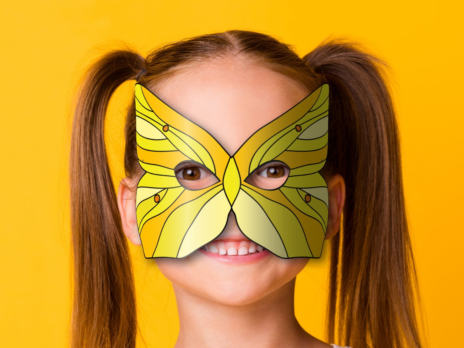 Butterfly Mask Printable Brimstone, Paper DIY for Kids and Adults. PDF ...