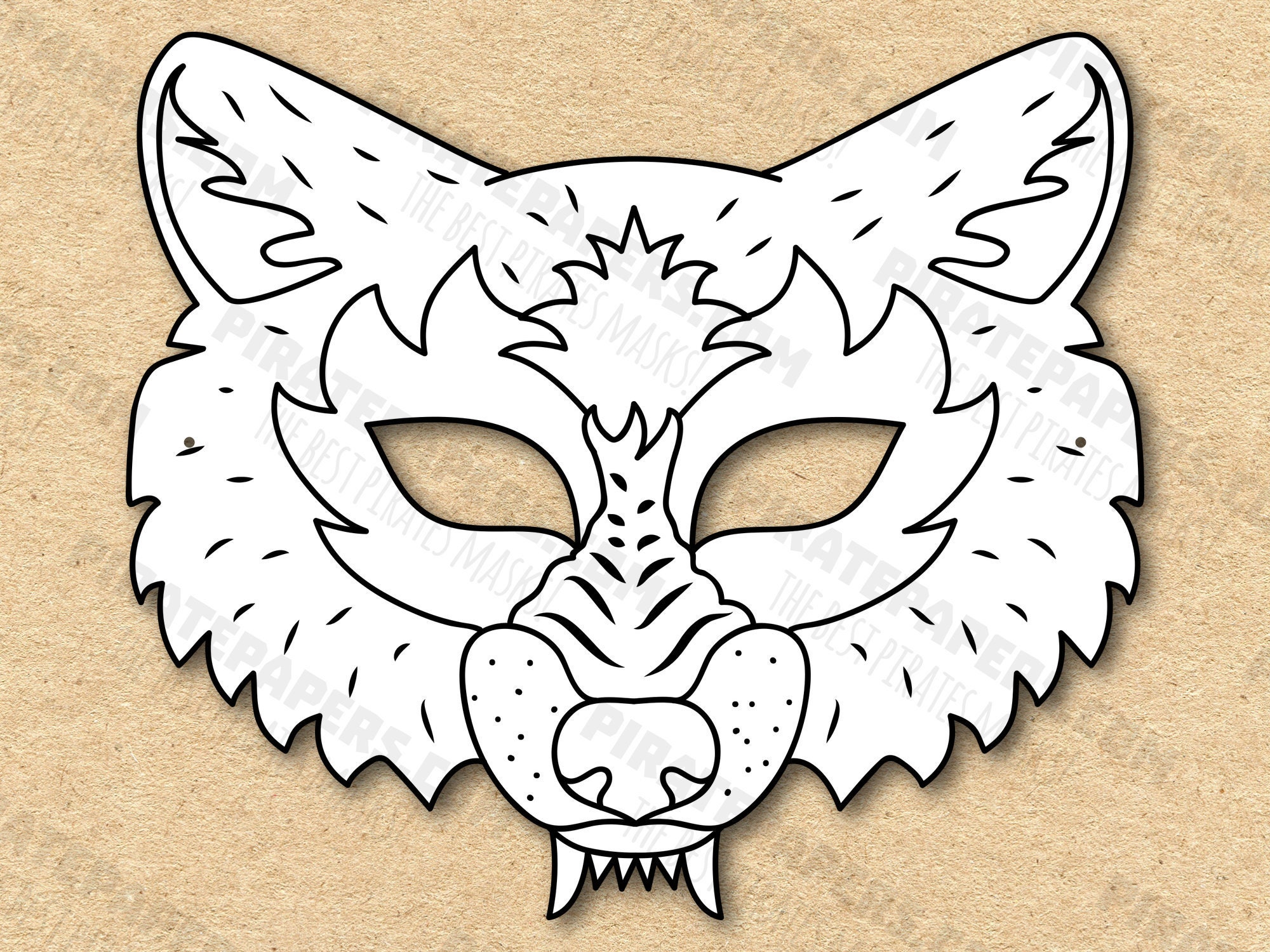 Wolf Mask Template