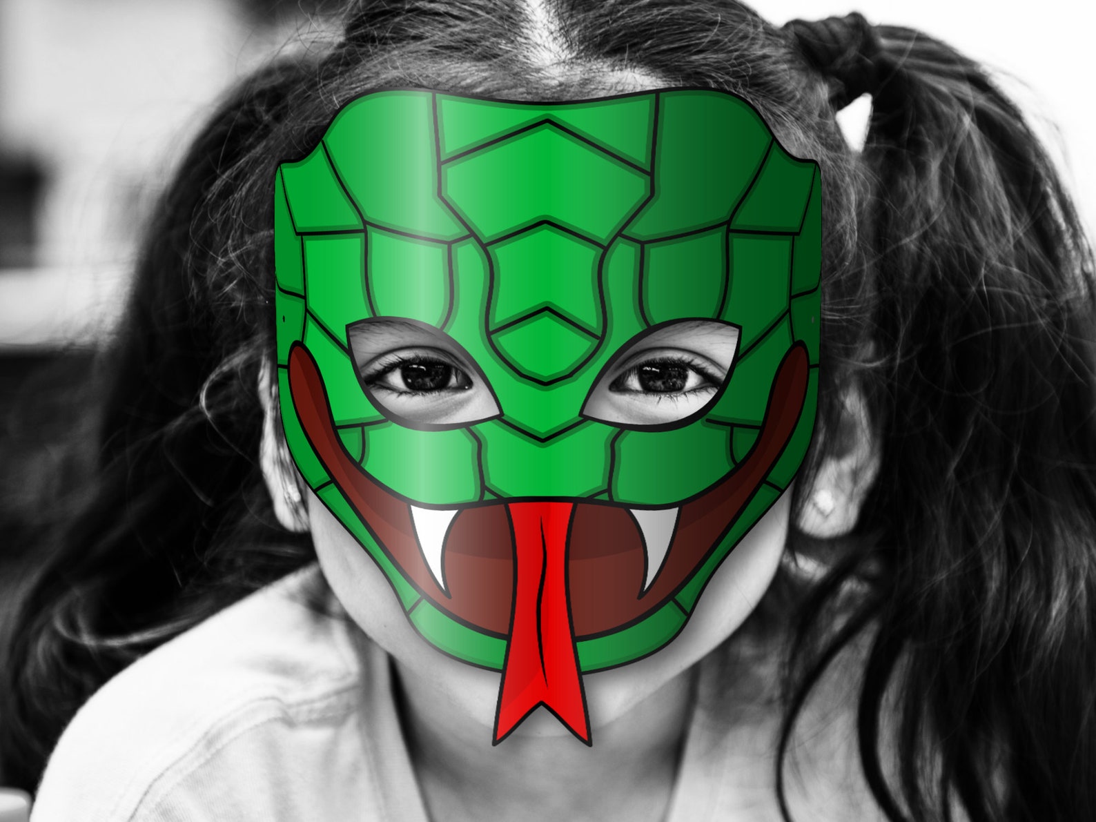 Snake Mask Printable Paper DIY for Kids and Adults. PDF - Etsy