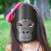 Gorilla Mask Printable, Paper DIY for Kids and Adults. PDF Template ...