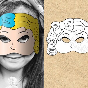 Goldilocks Masks Printable Color Coloring goldilocks and - Etsy