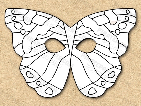 Masque Papillon à colorier