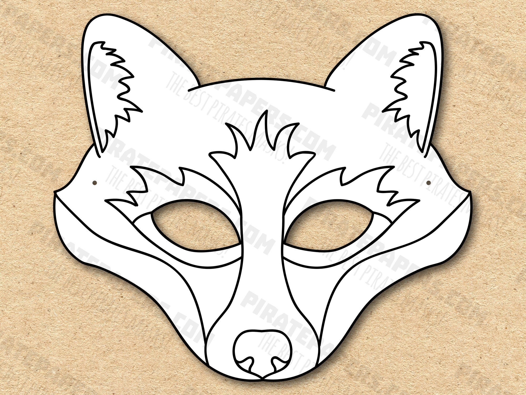 Fox Printable Coloring Paper DIY for Kids and Adults.