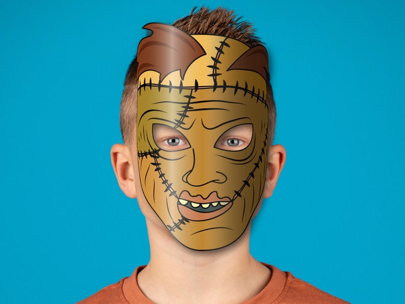 Leatherface Mask Printable Paper DIY For Kids And Adults. PDF - Etsy México